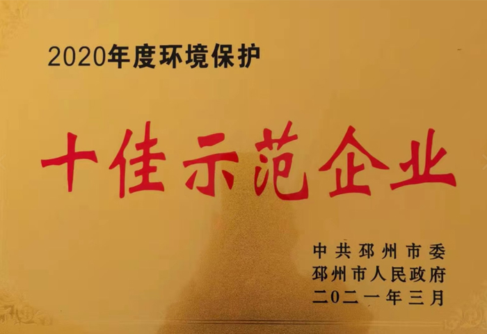 环境十佳示范企业